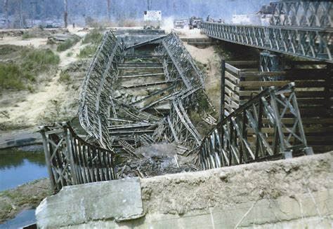 with the bridge destroyed